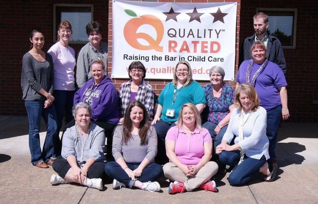 Pictured is the staff of Gilmer County Head Start. The school recently received a three-star rating for participating in the Bright from the Start, Georgia Department of Early Care and Learning Quality Rated program. Front row (left to right): Ramona Cochran, Molly Conklin, Joanna Long, Paula Goggin. Middle row (left to right): Wendy Pierce, Linda Gignilliat, Kaytie Dilbeck, Mildred Pendergrass, Vickie Kelley. Back row (left to right): Lidia Landaverde, Shannon Ridings, Beth McArthur, Joe Wood. (Photo by: Kevin Hensley)